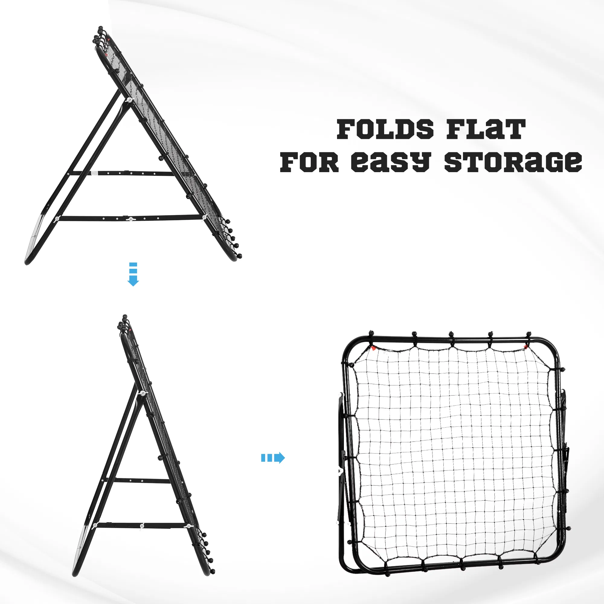 Volleyball Rebounder Net Football Training Aid Kickback Target Play Black photo 4