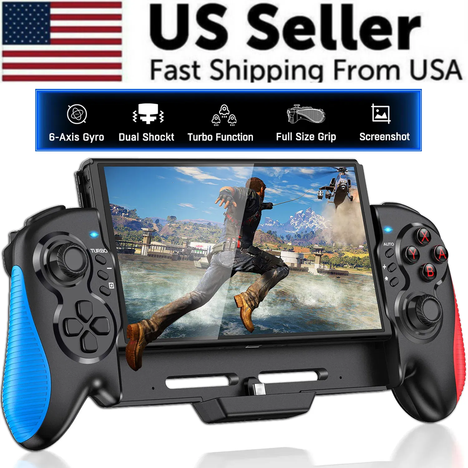 Dual Vibration Handheld Controller Grip Gamepad For Nintendo Switch Joy-Con Game photo 1