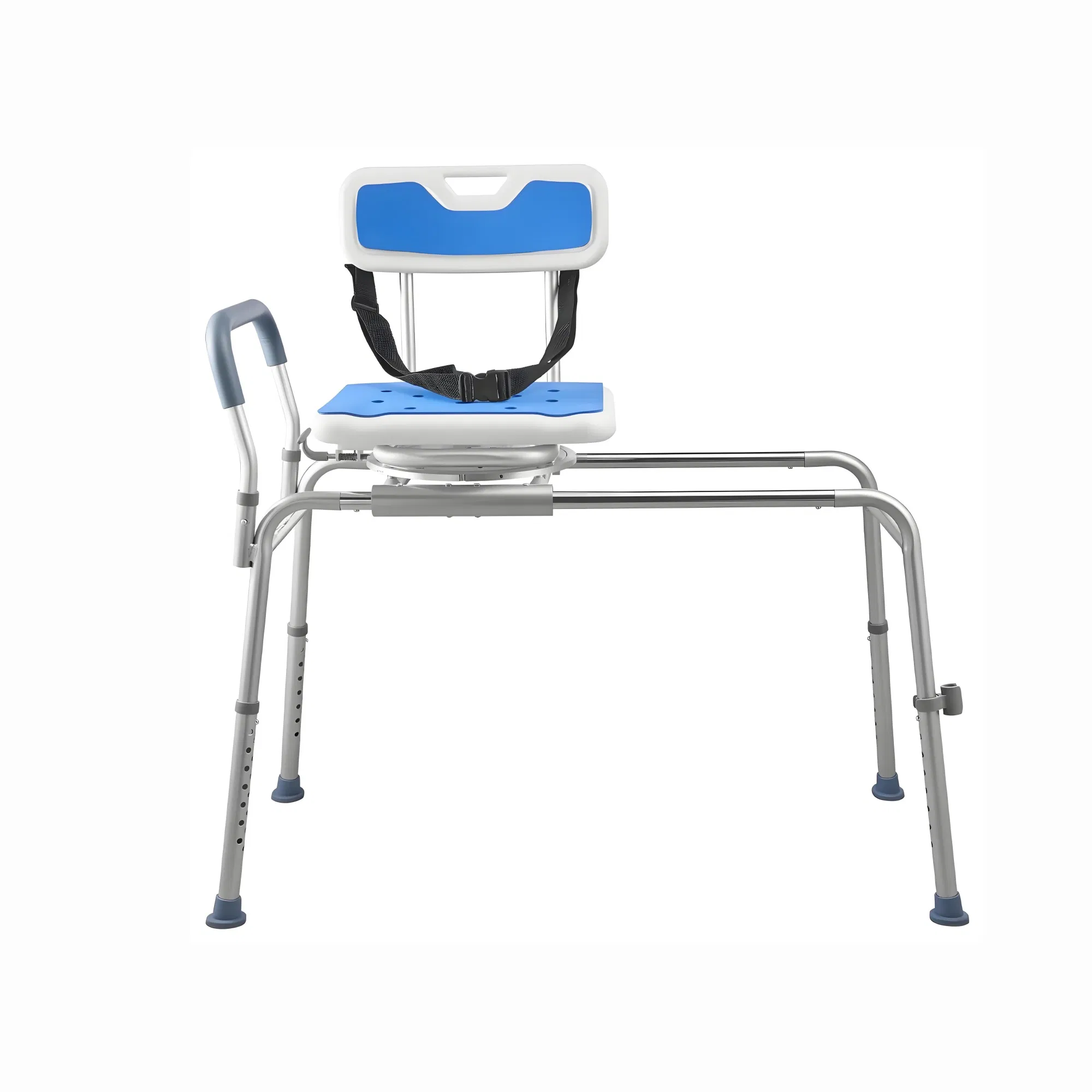 Sliding Shower Chair with Swivel Seat, 400 lbs Tub Transfer Bench with Padded Arms & Backrest, Height Adjustable, for Seniors & Disabled photo 2