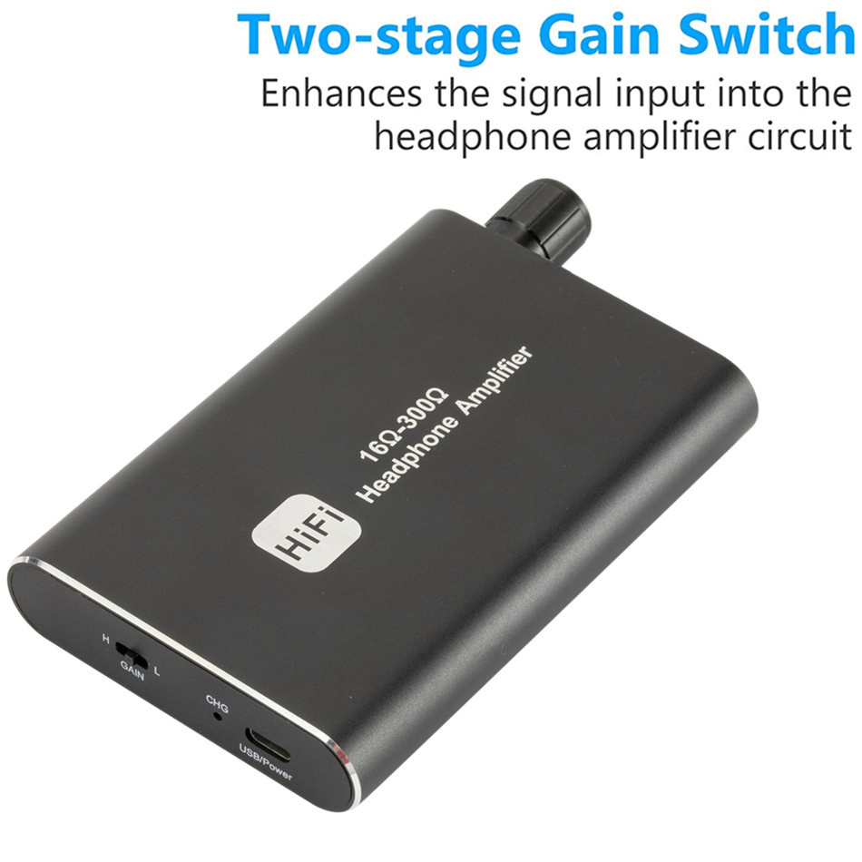 16-300Ω HIFI Headphone Amplifier Portable Earphone AMP 3.5mm w/ Audio USB Cable photo 5