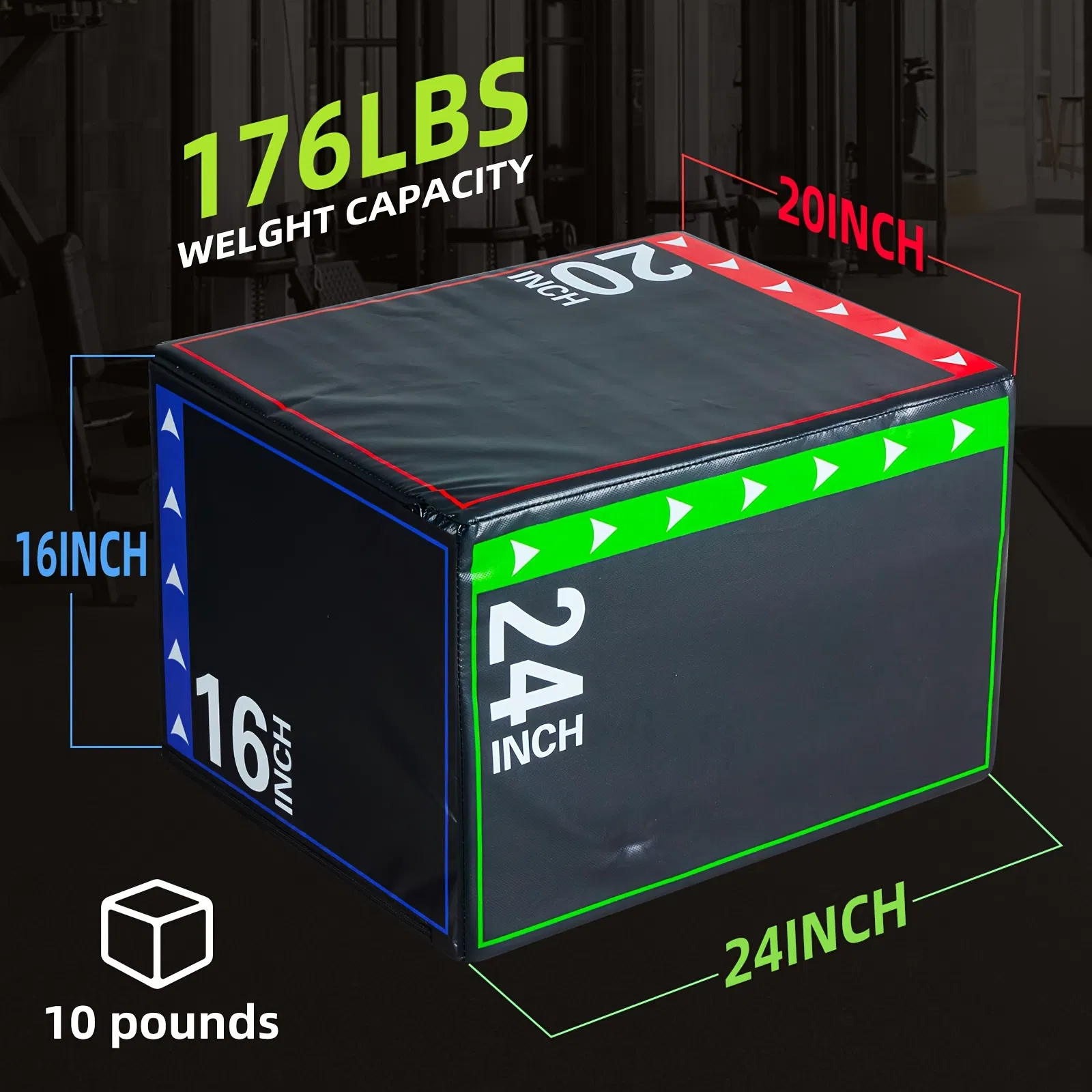 3-in-1 foam elastic jumping box, a household fitness training box, suitable for high-intensity interval training (HIIT) and jumping exercises photo 6