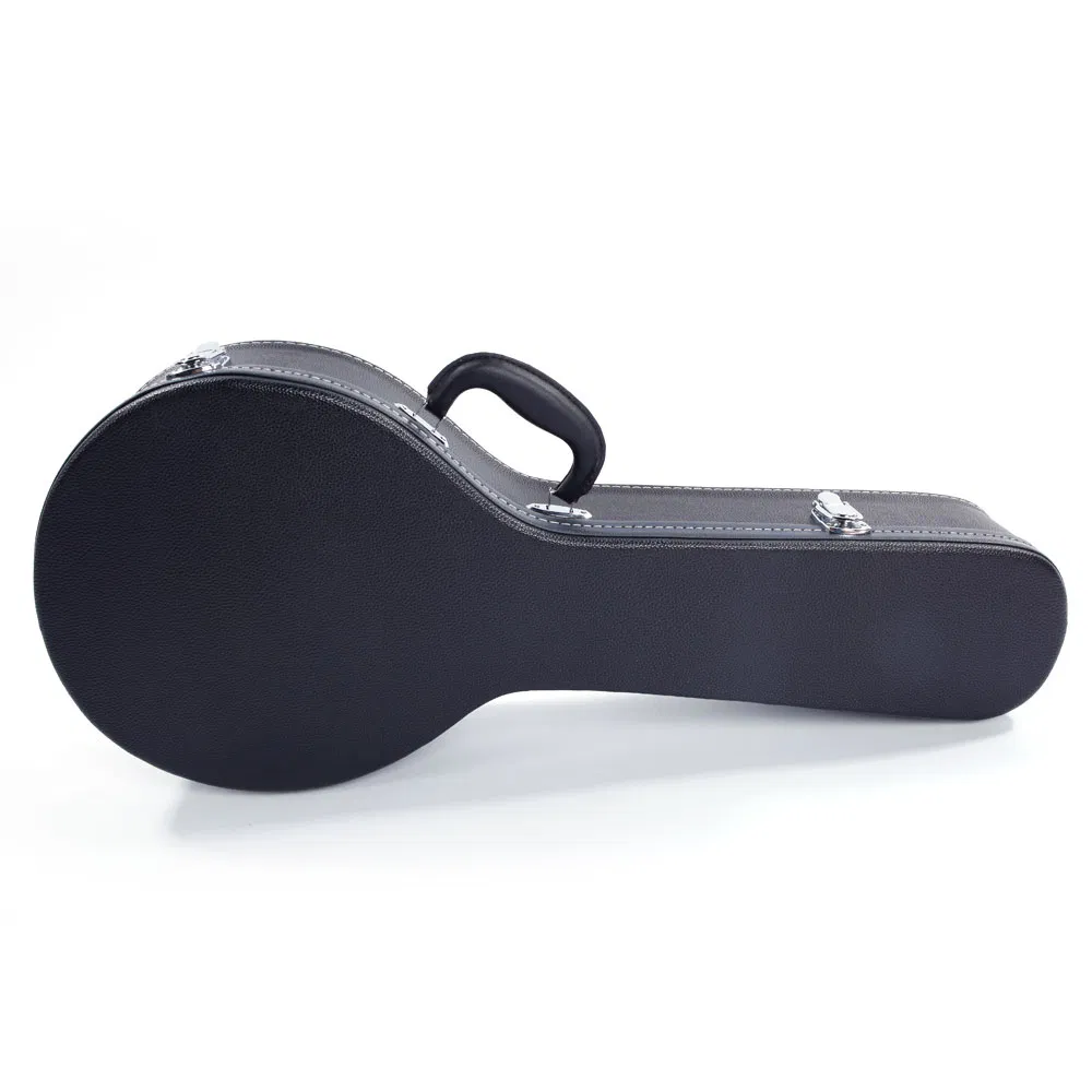 [Replace 78204243]Hardshell A-Style Microgroove Pattern Leather Wood Mandolin Case Black photo 8