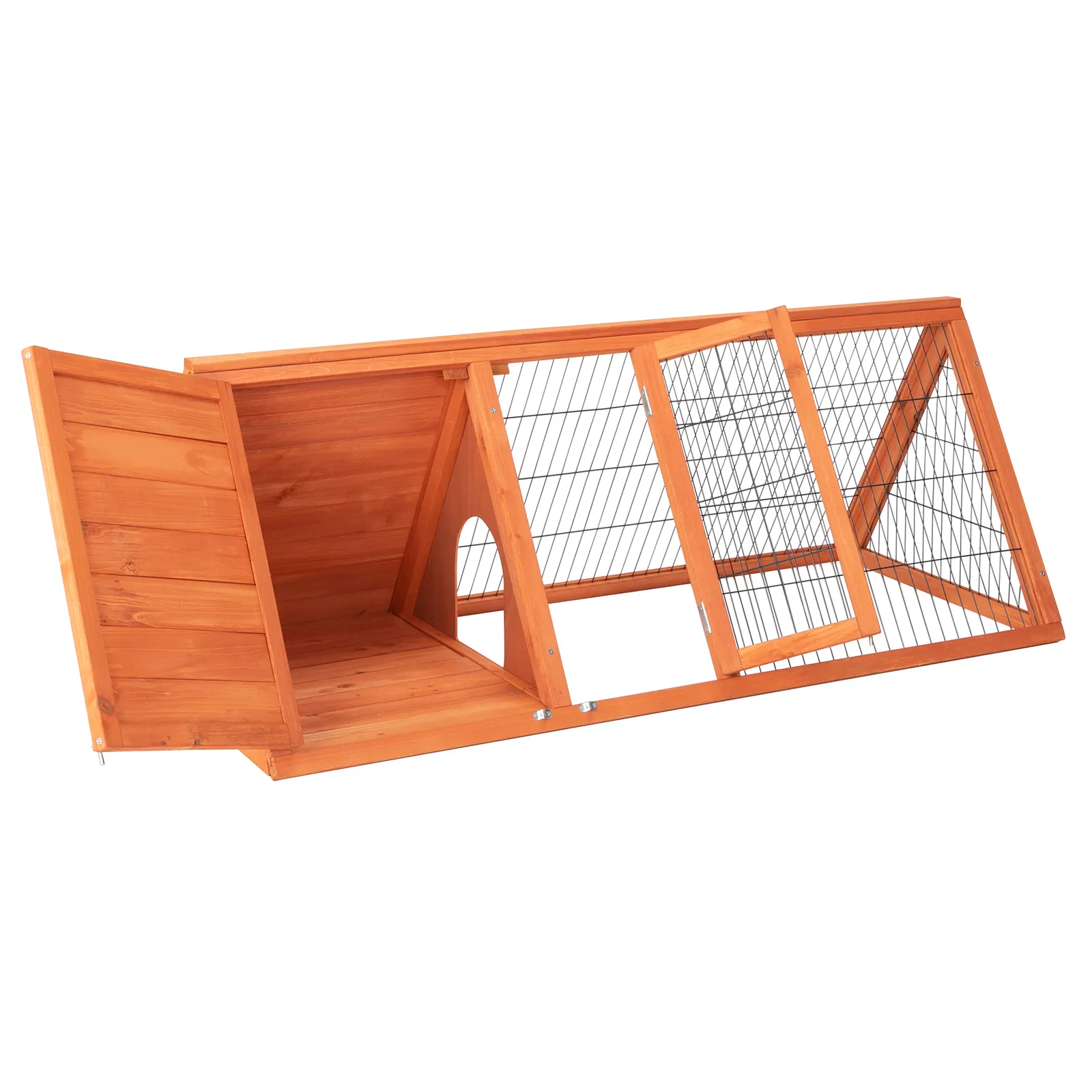 50" Wooden Rabbit Guinea Pig Hutch Wooden Rabbit Guinea Pig House photo 6