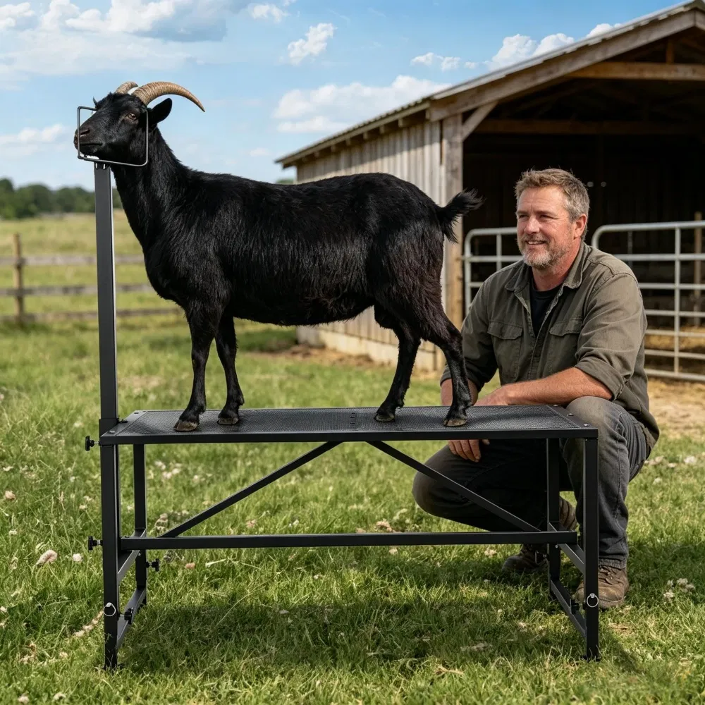 Livestock Stand with Adjustable Height and Metal photo 3