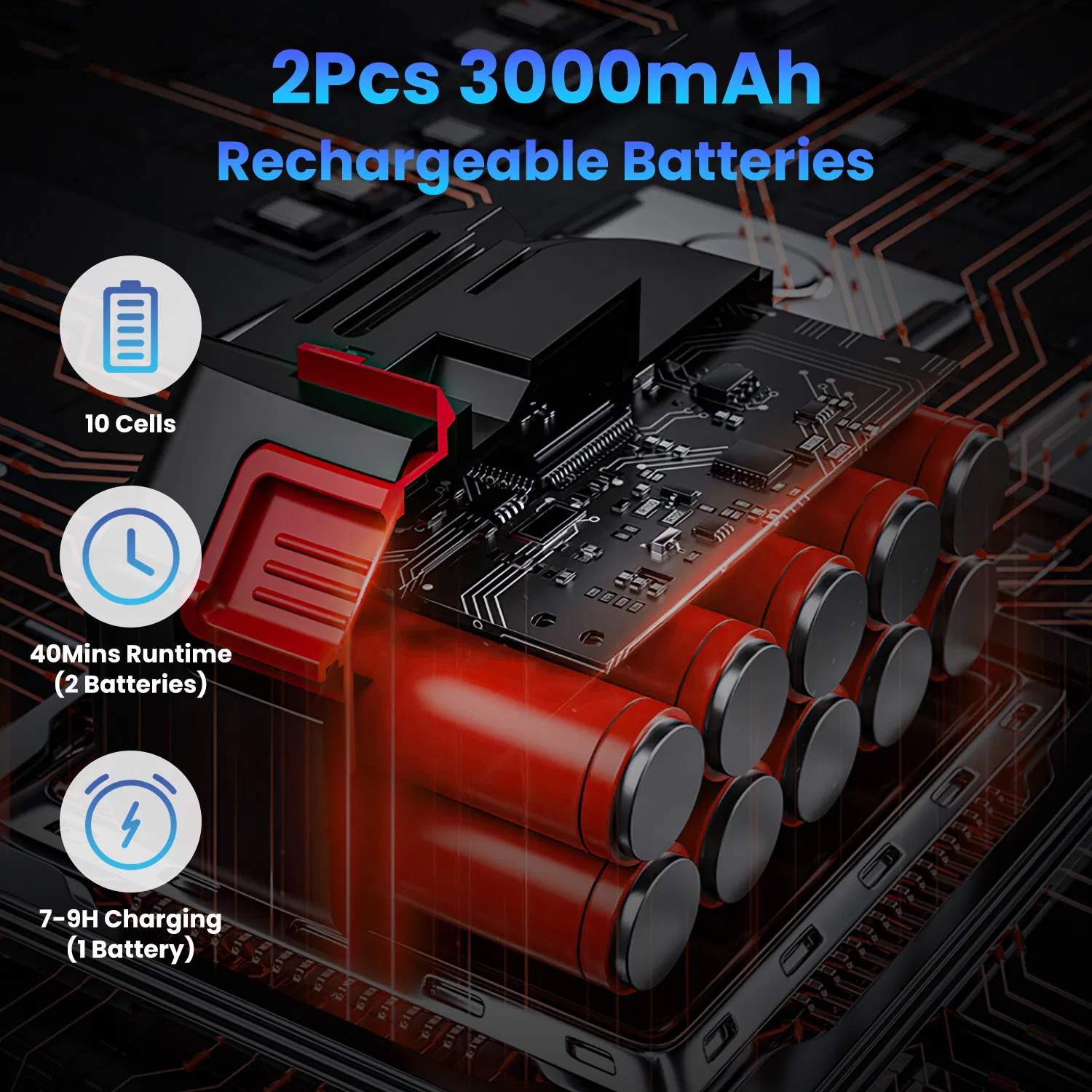 Portable Cordless Mini Blower (with Carrying Case), 130000RPM High Wind Speed & 1000W Motor, Wireless Design for Vehicle/Home/Outdoor Debris/Snow Clearing photo 2