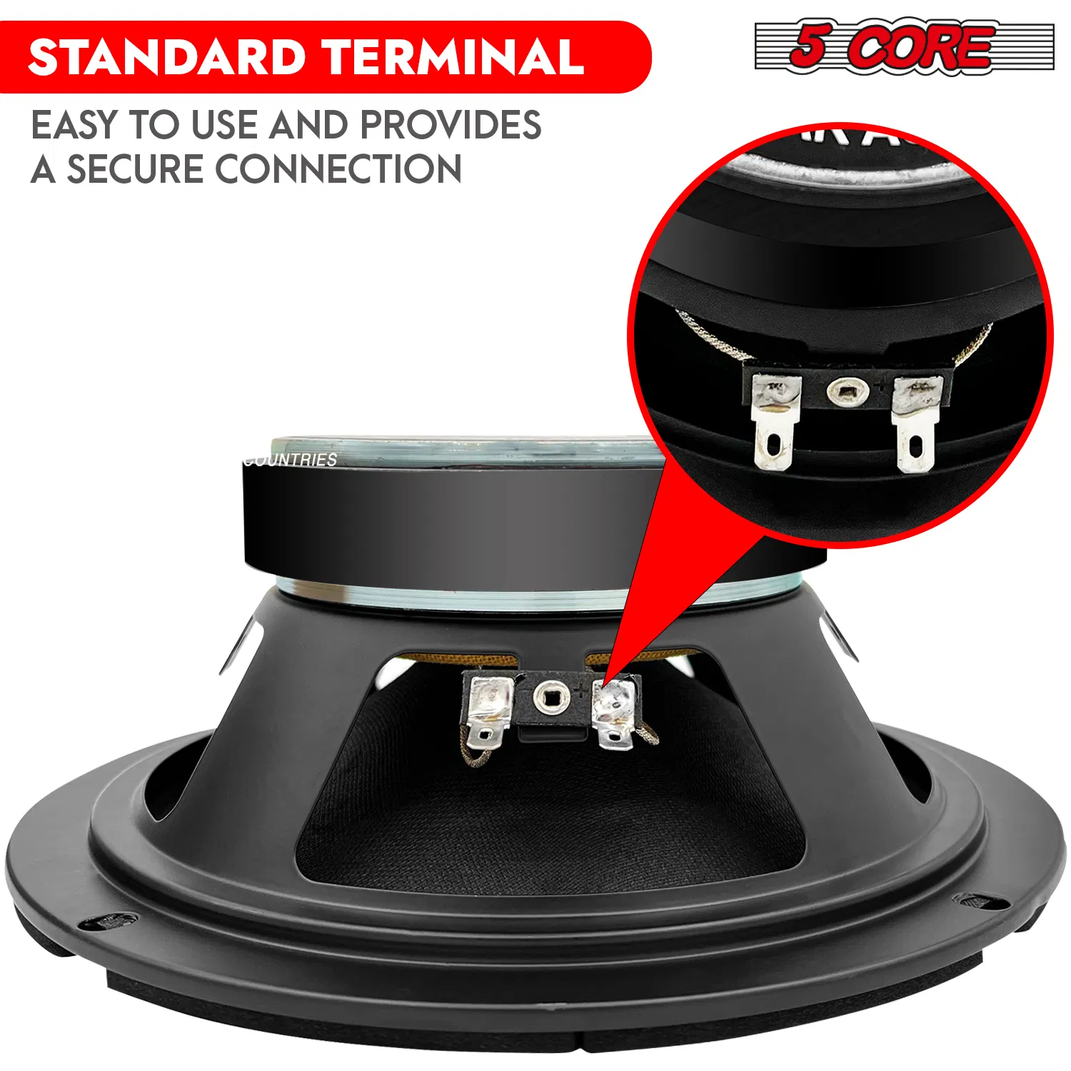 5Core 8 Inch 2Pcs Midrange Door Speaker 500W Subwoofer w Aluminum Bullet 4Ω/8Ω Sub Woofer photo 2