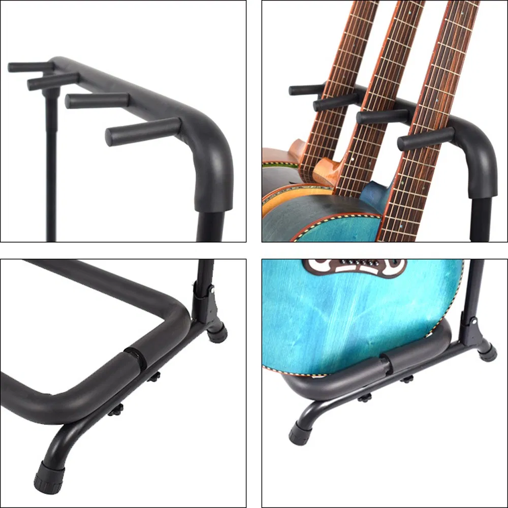 [Replace 31245755]3-Slot Guitar Holder Rack Stand Black photo 3
