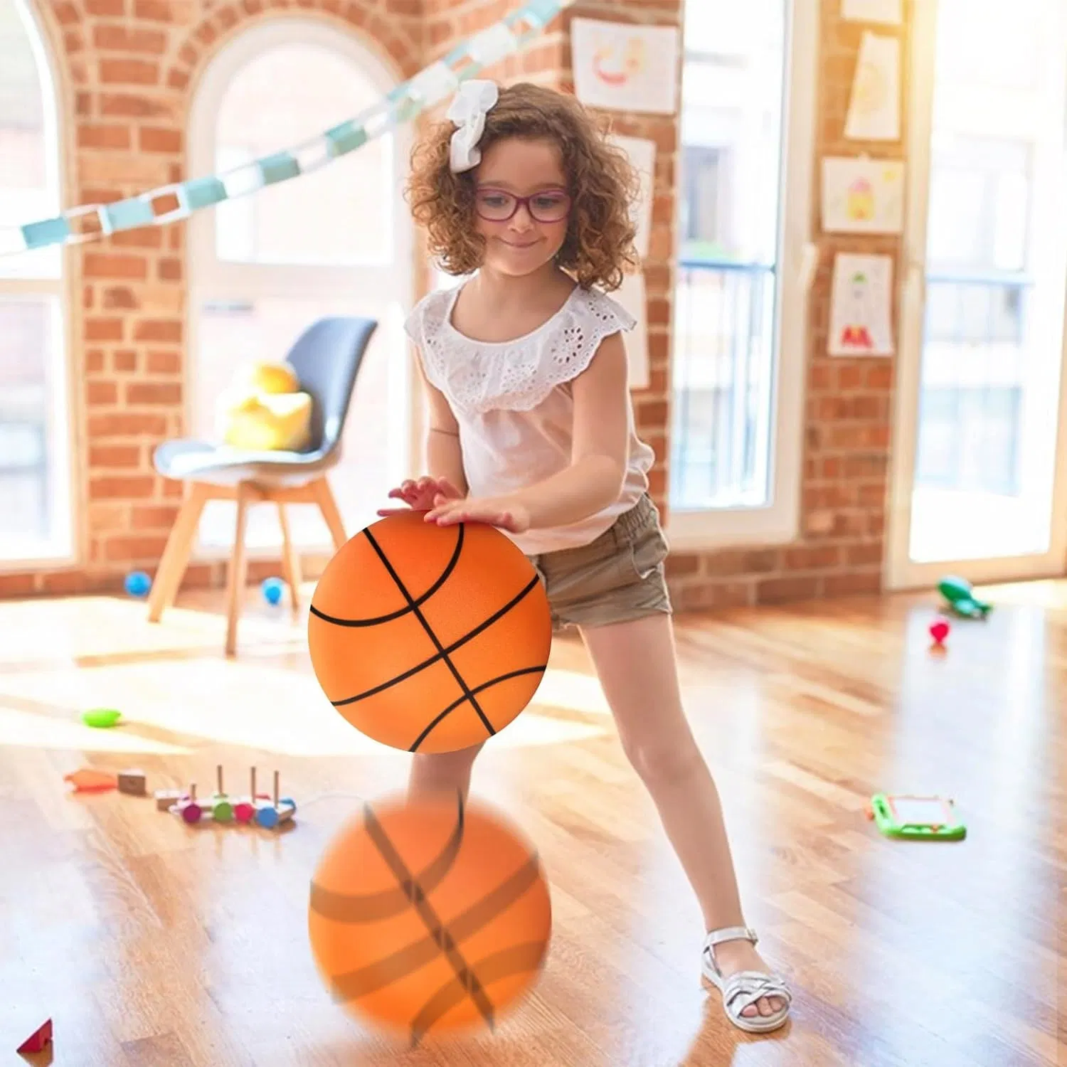 Silent Basketball Foam Bouncing Silent Basketball Uncoated High Density Foam Ball Indoor Low Noise Training Ball photo 6