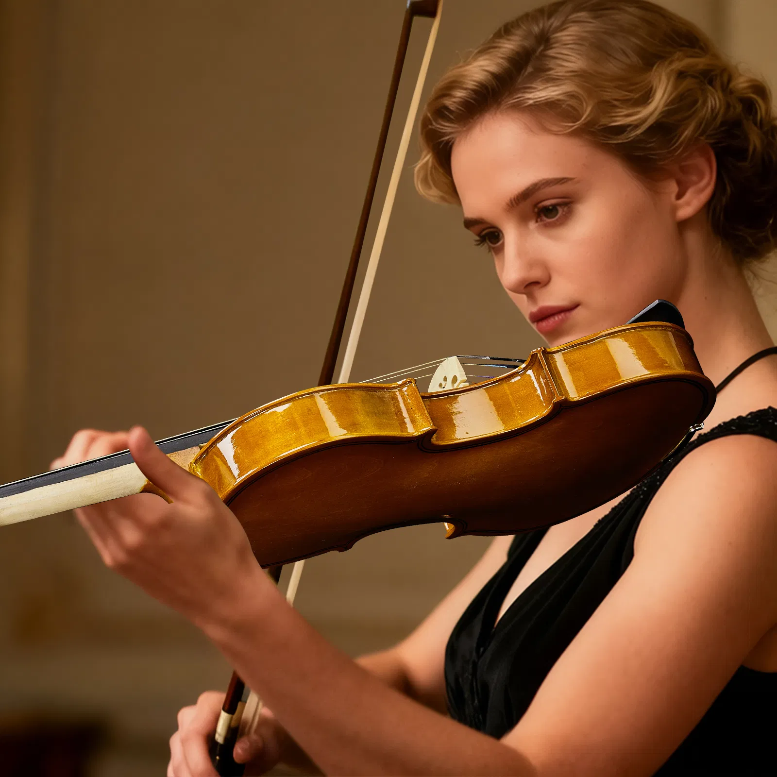 Brand new 1/2 acoustic violin with Hard Case,Violin Bow,Shoulder Rest,Rosin,Extra Strings and Sourdine photo 8
