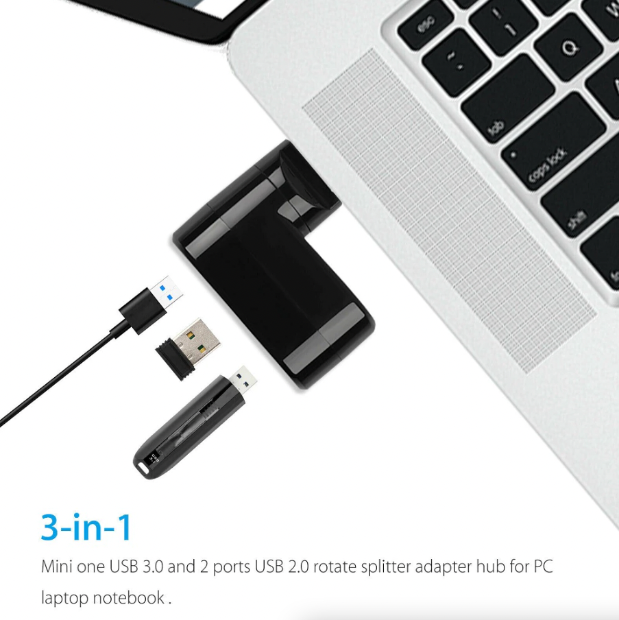 High Speed 3 Port USB 3.0 Multi HUB Splitter Expansion Desktop PC Laptop Adapter photo 3