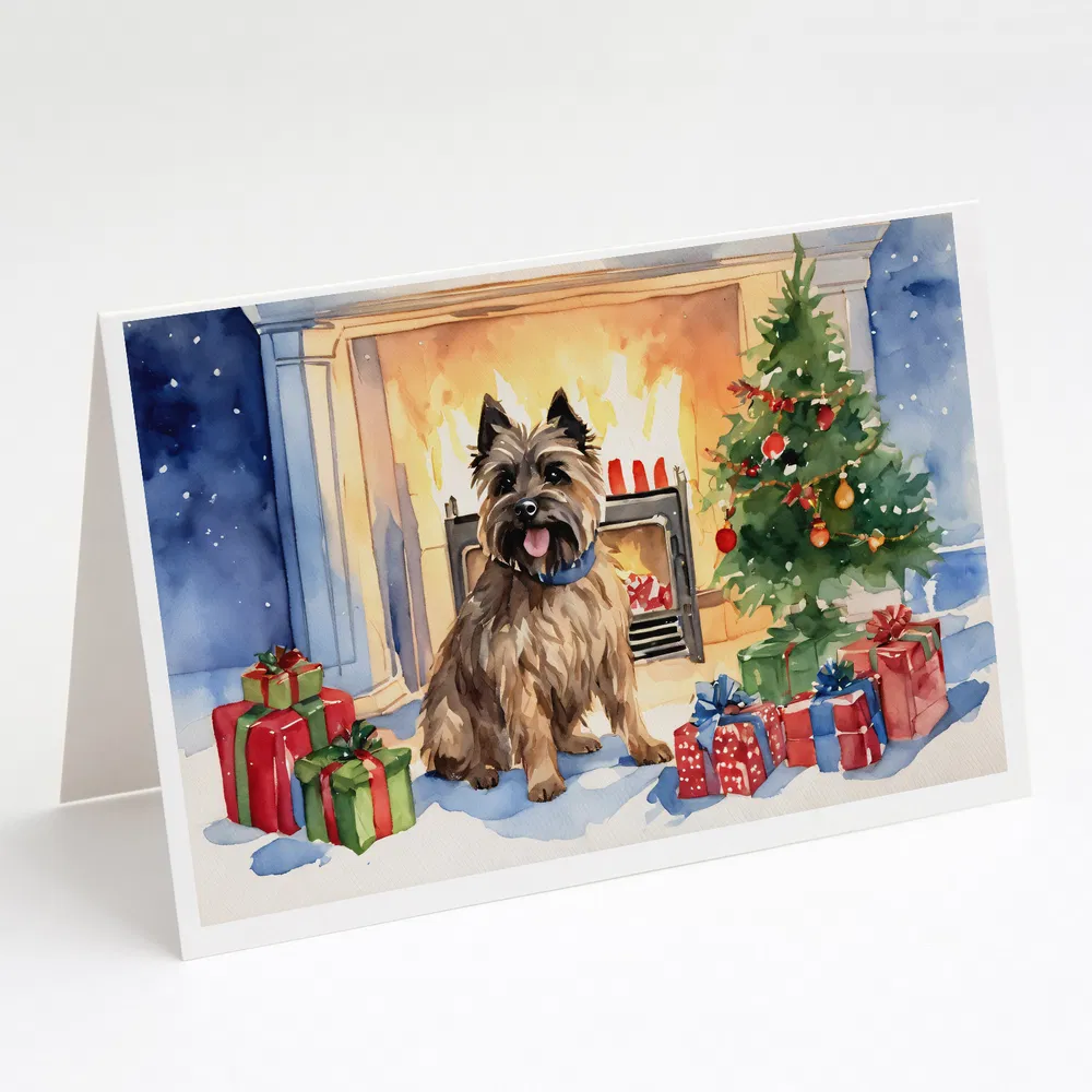 Cairn Terrier Christmas Greeting Cards Pack of 8 Blank Cards with Envelopes Whimsical A7 Size 5x7 Blank Note Cards photo 4