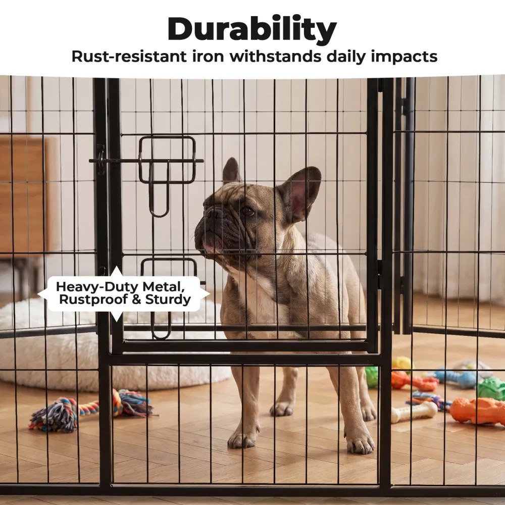 Dog Playpen Indoor Fence Height Metal Exercise Pen with Door Small Puppy/Medium/Large Dogs Animal Pet for Outdoor, Garden, Yard(Shipment from Walmart) photo 3