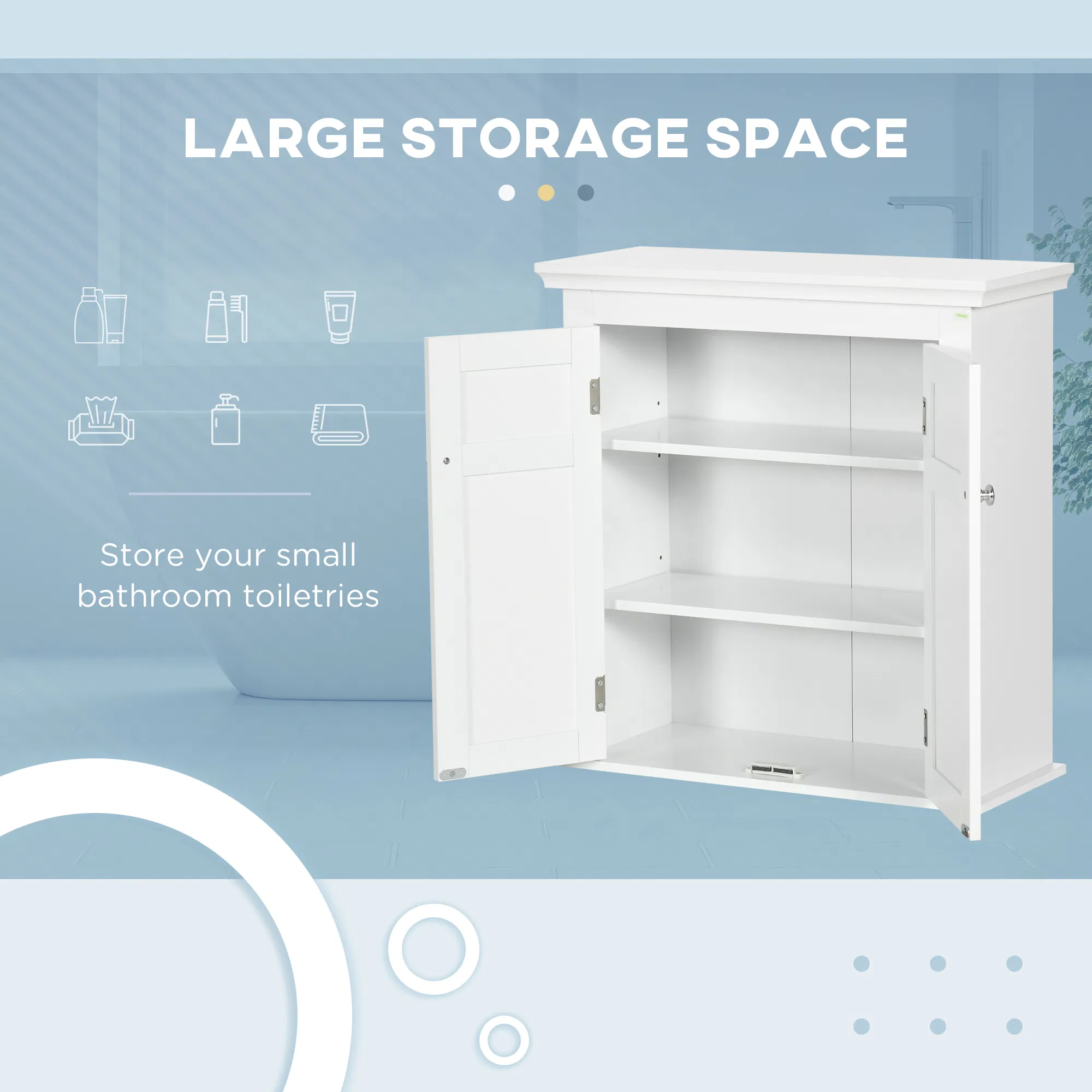Bathroom Cabinet, Medicine Cabinet, Over Toilet Storage Cabinet with Adjustable Shelves for Entryway, Grey photo 2