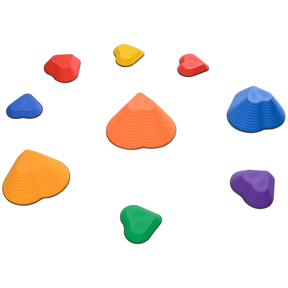9PCs Non-Slip Stackable Kids Stepping Stones, Heart-Shaped photo 7
