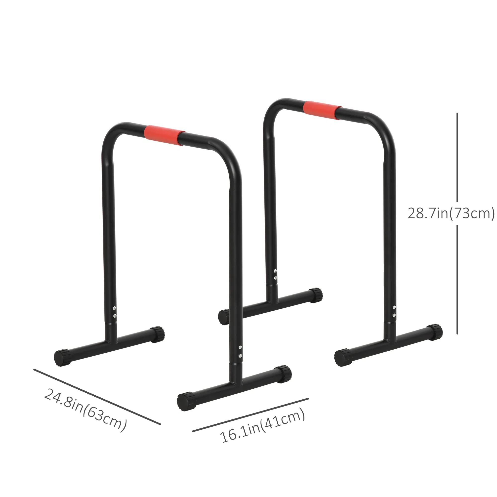 Set of 2 Dip Bar, Dip Station Push Up Station for Full Body Strength Training Home Gym Black photo 4