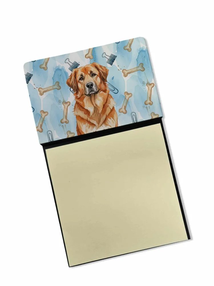 Red Leonberger Coworker Watercolor Sticky Note Holder Refillable Dispenser Desk Accessory 3x3 Pad Gift photo 8