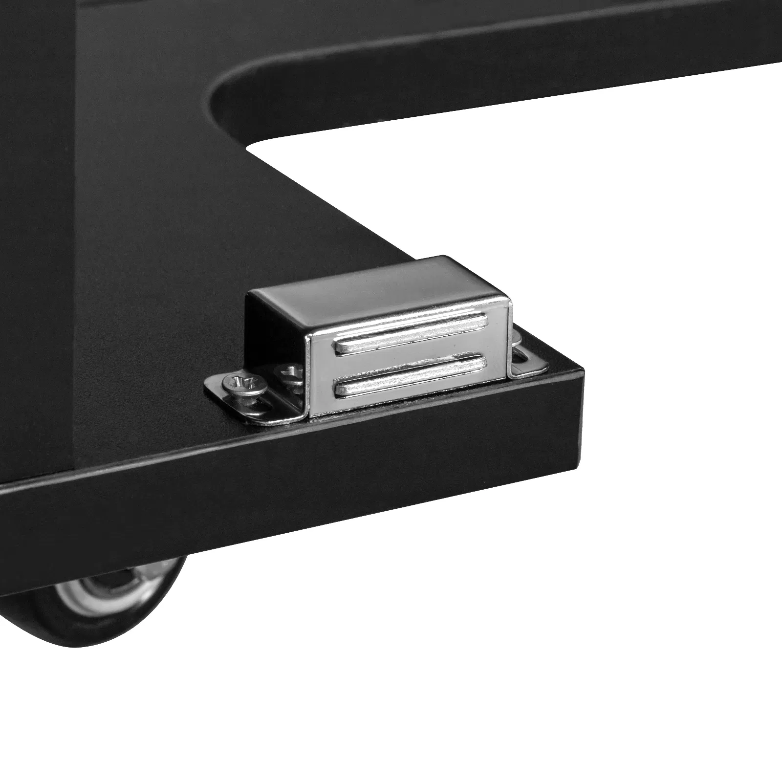 Black MDF Folding Nail Desk with 2 Drawers, Cabinet Door & Storage Shelf photo 6