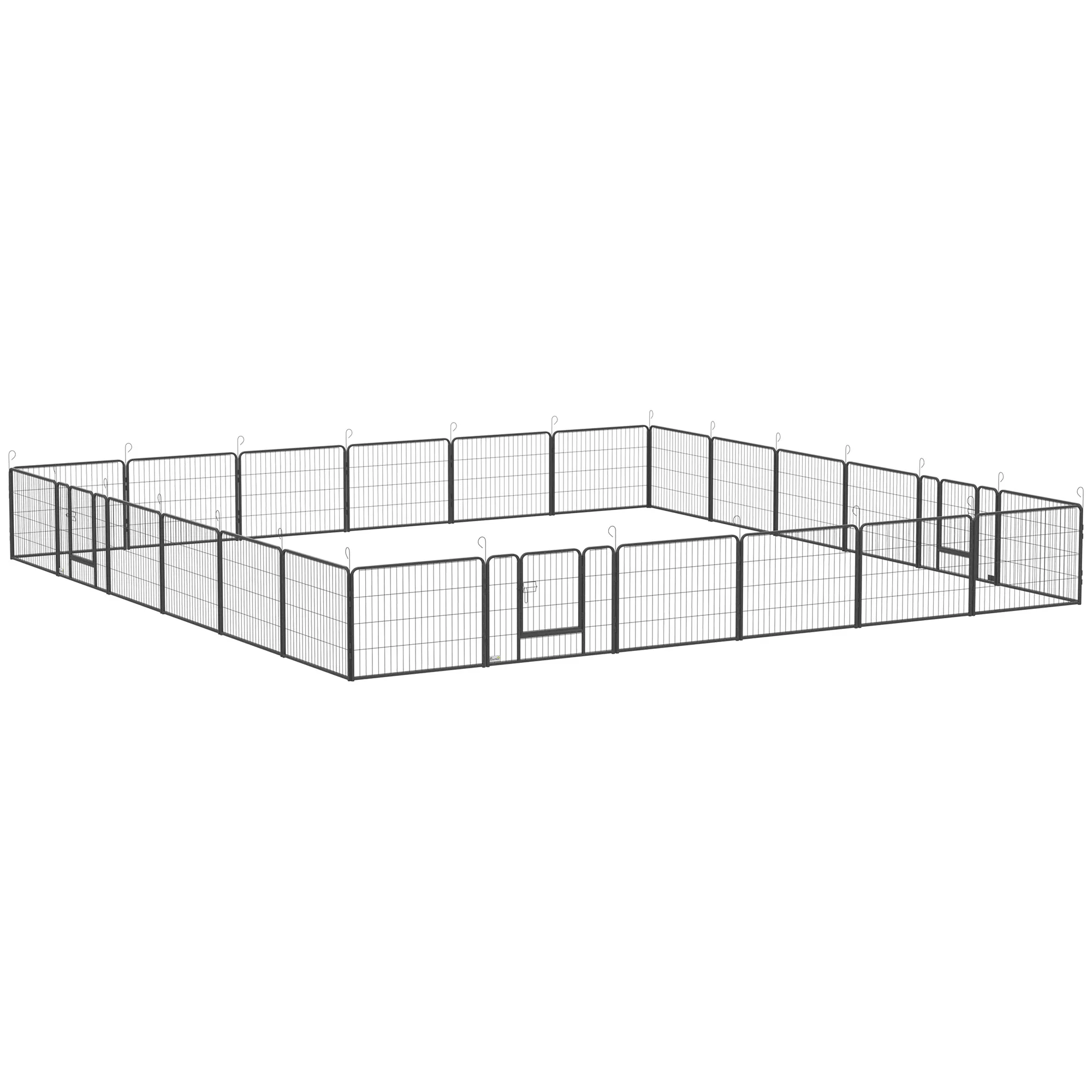 24 Panel 24" Height Heavy Duty Dog Playpen for Small Medium Dogs, Grey photo 1