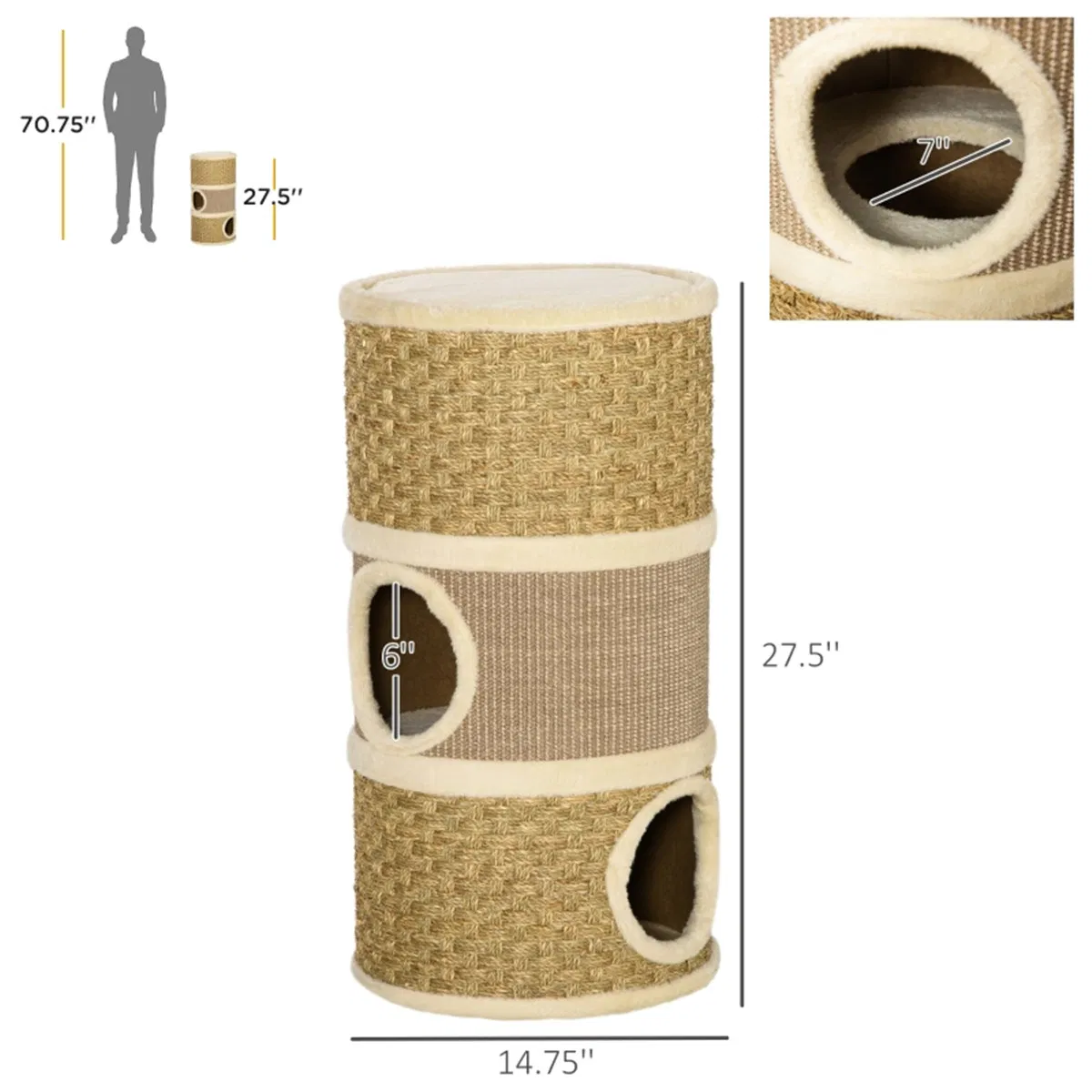 Wooden Cat House/Cat Trees /Cat Climbing Tower ( Amazon Shipping)(Prohibited by WalMart) photo 4
