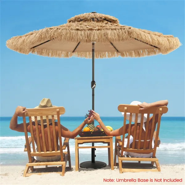 9 Foot Portable Beach Umbrella with Led Lights. photo 7
