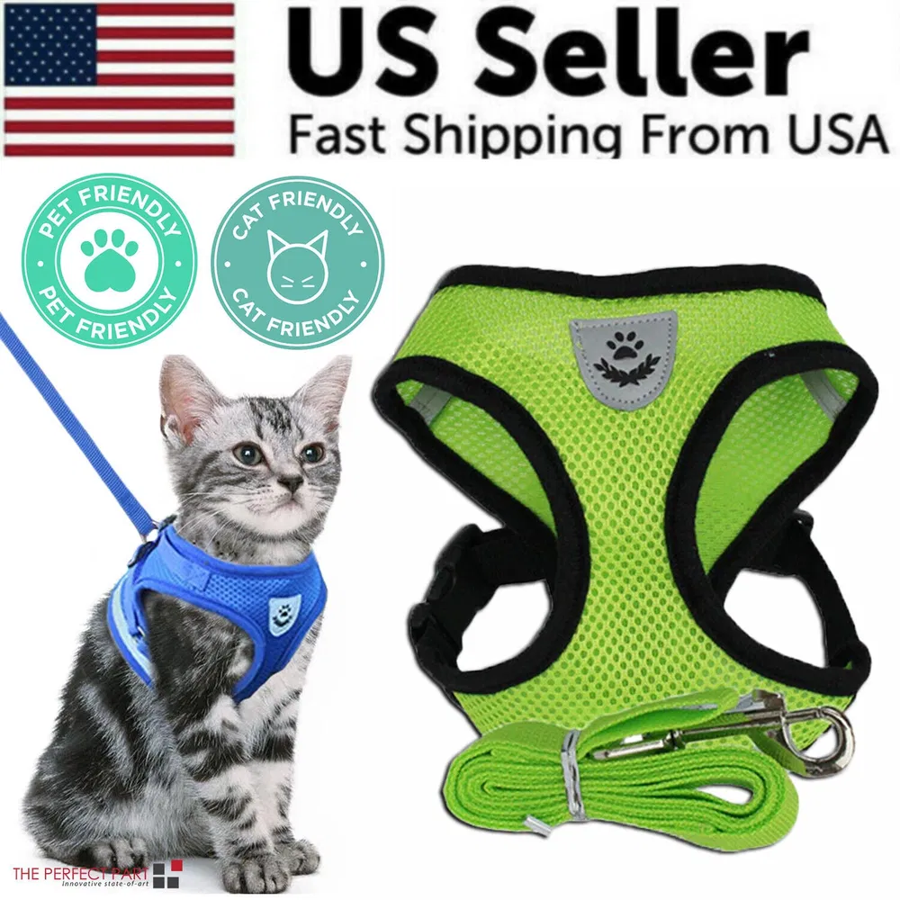 Cat Dog Pet Harness Adjustable Control Vest Dogs Reflective S M L XL Leash photo 7