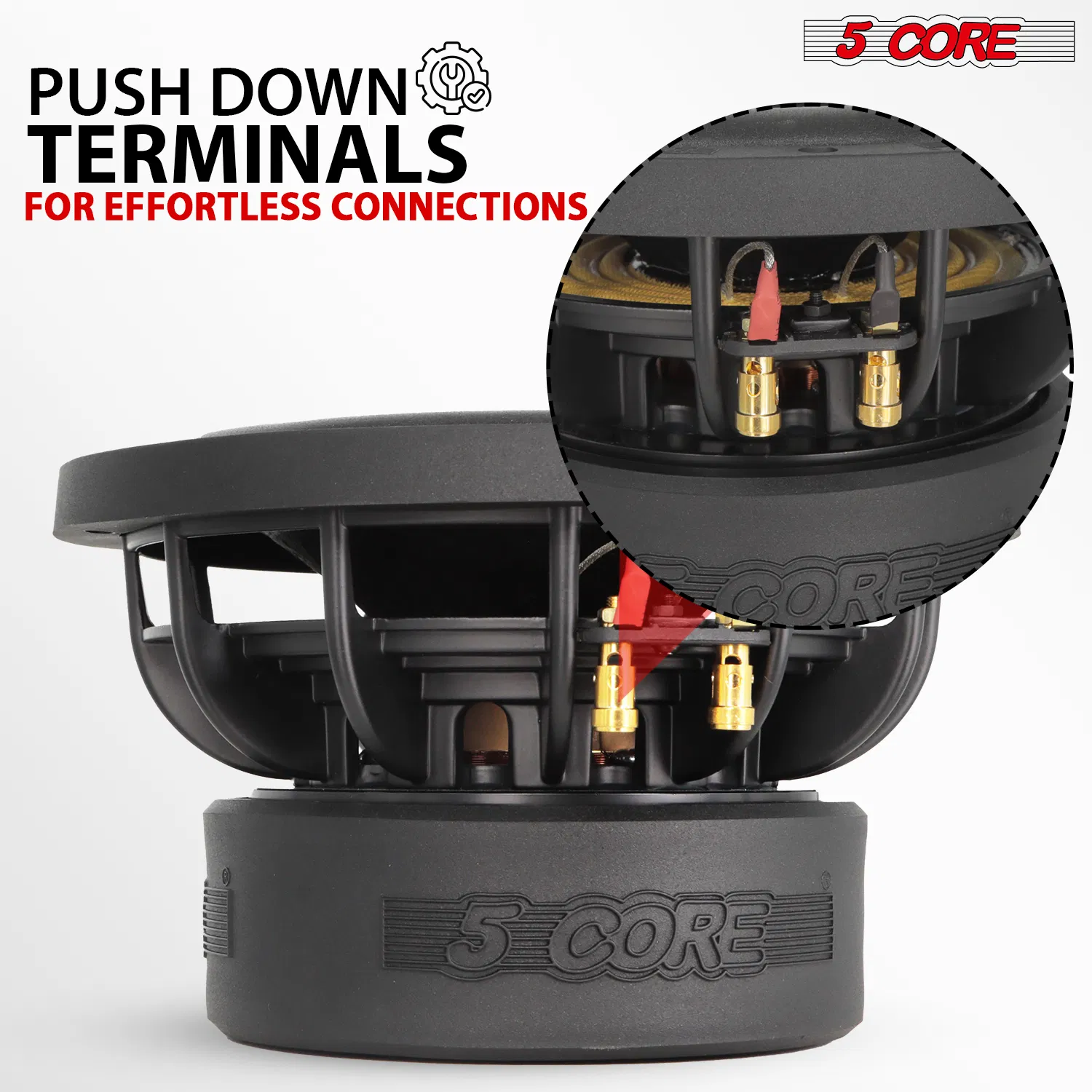 5 Core Subwoofer 6.5/ 8 Inch Dual 2/4 Ohm Car Audio Replacement Speaker photo 6