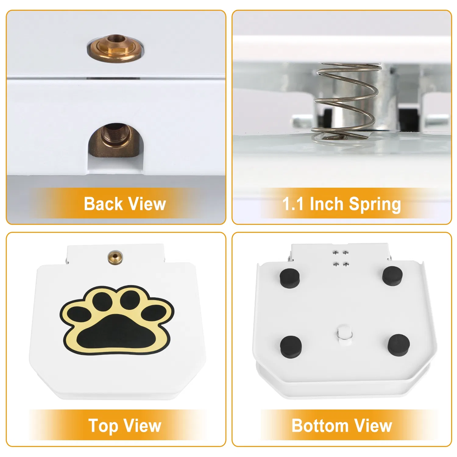 Step Activated Dog Water Dispenser, Outdoor Pet Drinking Fountain with 2-Way Water Splitter, Iron Build for Backyard Garden Use photo 2