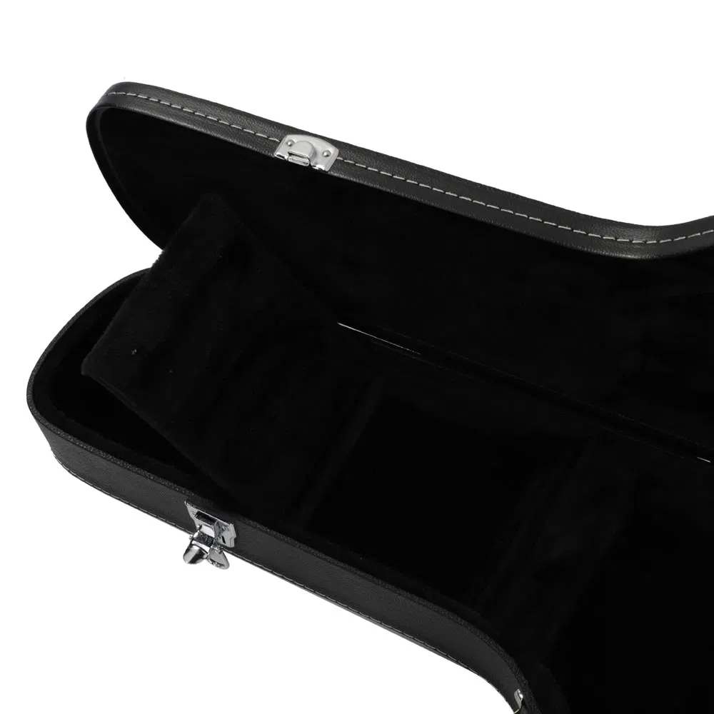 [Replace 2484535]ST High Grade Electric Guitar Hard Case Microgroove Flat Surface Straight Flange Black photo 4