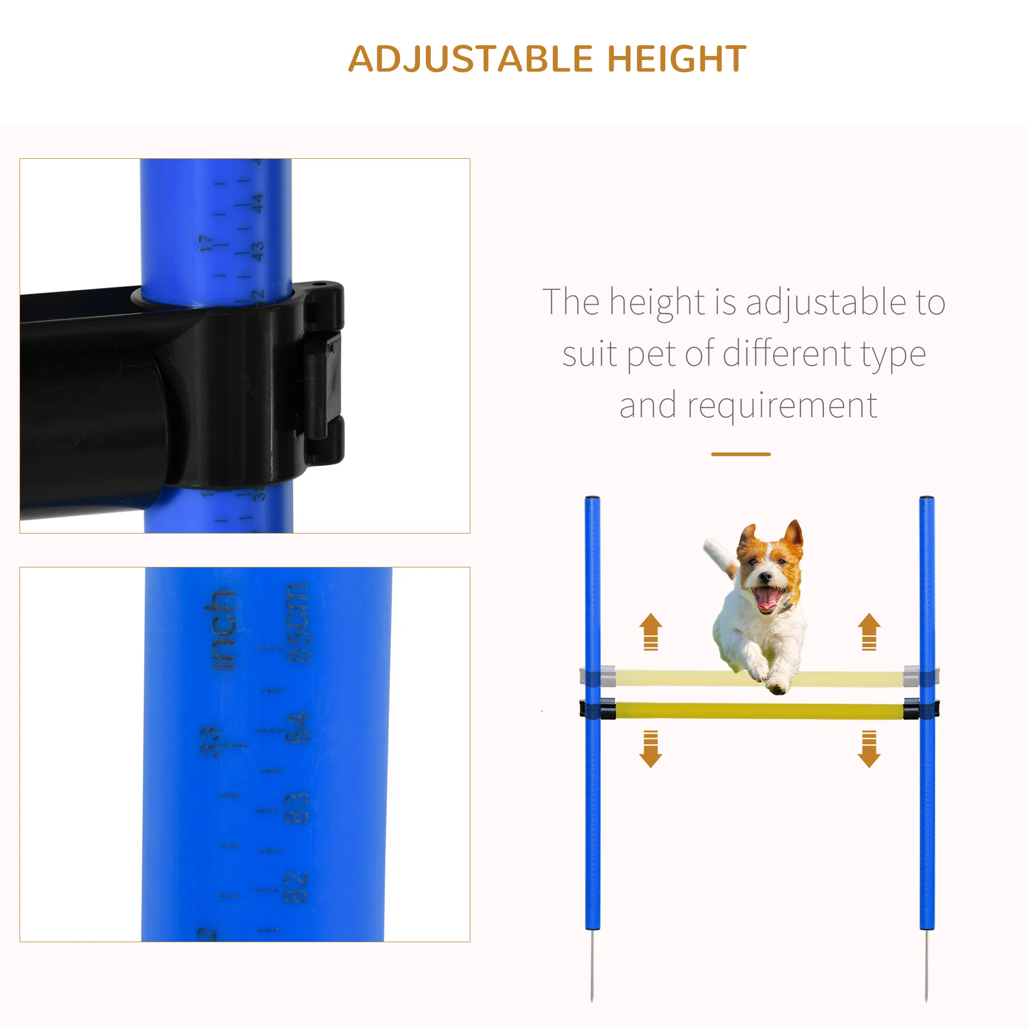 Dog Agility Starter Kit Pet Outdoor Exercise Training Set Tunnel 4 Weave Poles High Jumper photo 2