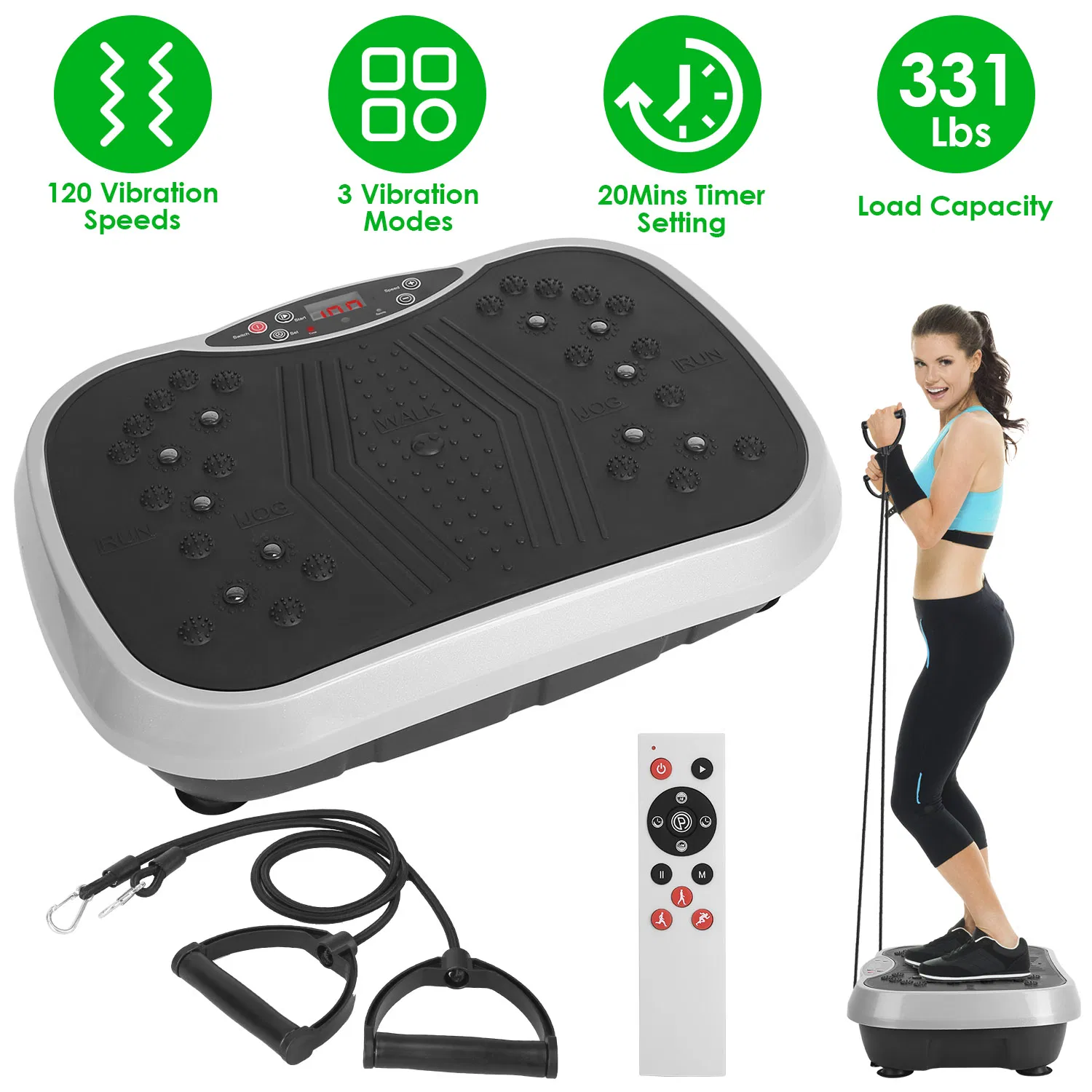 Home Use Vibration Exercise Platform for Lymphatic Drainage & Muscle Pain Relief, High Efficient Fat Burning Vibration Machine for Beginner & Advanced photo 1