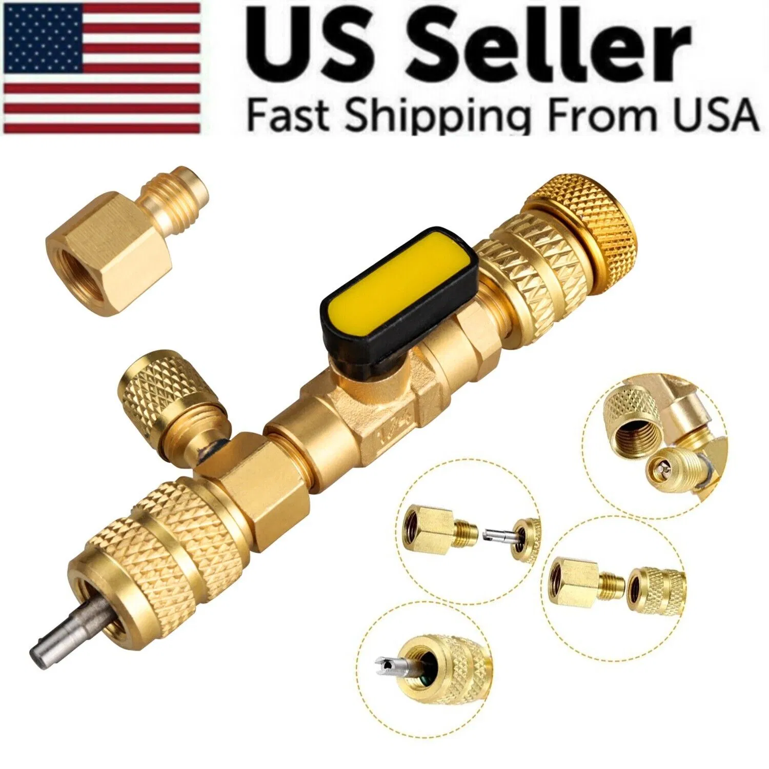 HVAC Tool AC Schrader Valve Core Remover Dual Size 1/4 and 5/16 Port Installer photo 1