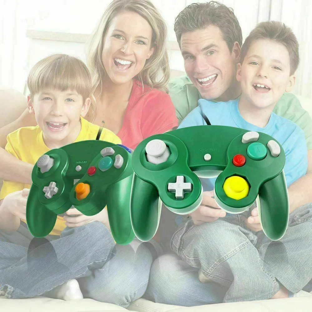 2 Pack Wired NGC Controller Gamepad for Nintendo GameCube GC & Wii U Console USA photo 5