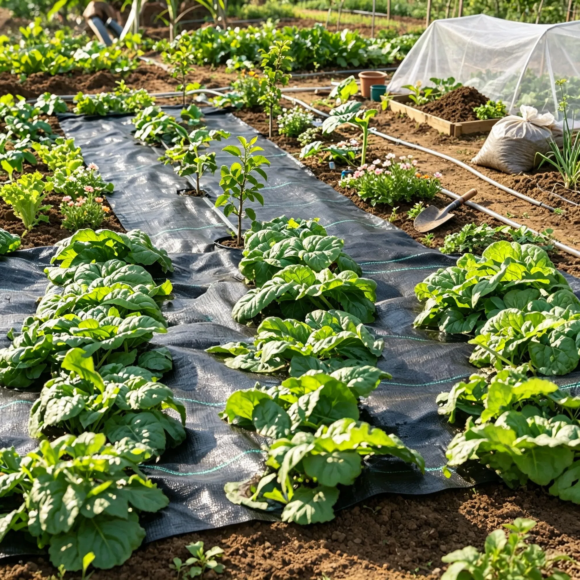 6x100FT Heavy Duty Weed Barrier Landscape Fabric, Woven PP Geotextile Ground Cover for Driveways & Gardens photo 2
