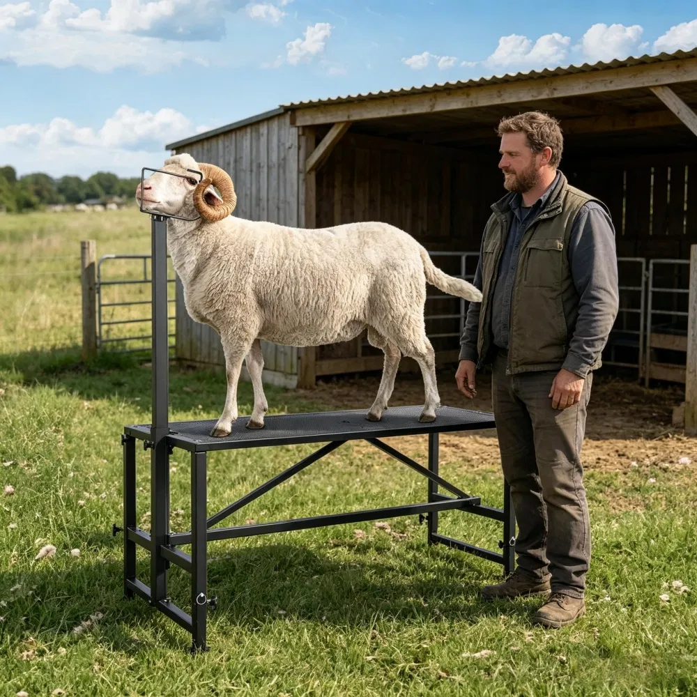 Livestock Stand with Adjustable Height and Metal photo 6