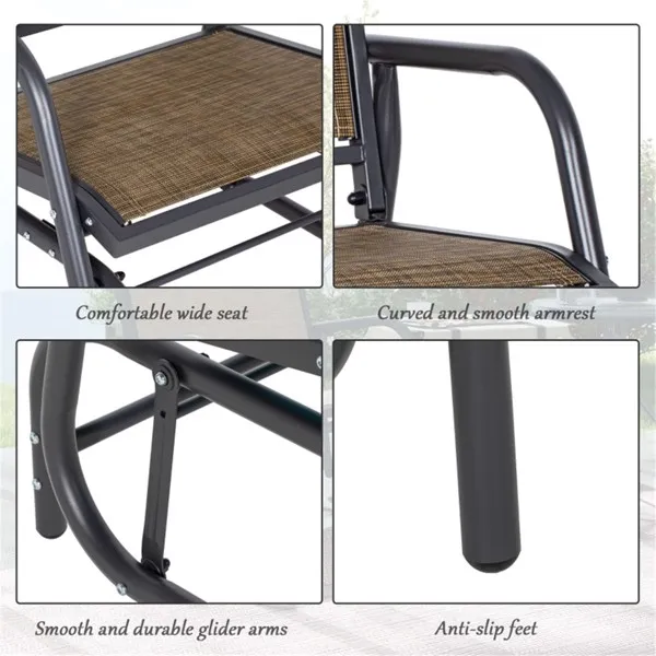 2PCS Outdoor Glider Chair(Swiship-Ship)(Prohibited by WalMart) photo 3