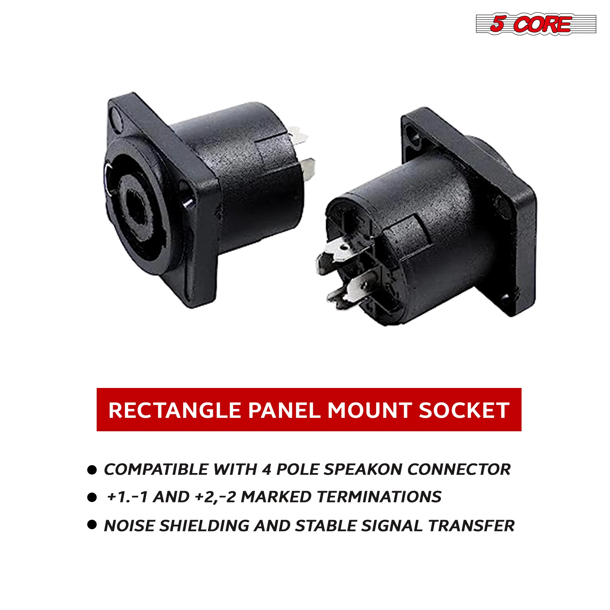 5Core Speakon Adapter High Quality Audio Jack Male Audio Pin Speaker Adapter Connector photo 4