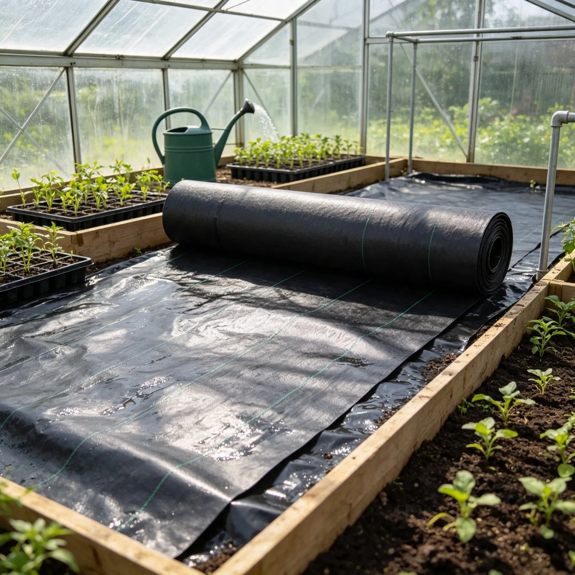 5 x 250FT Weed Barrier Landscape Fabric, 5Oz Premium Woven PP Ground Cover, Heavy Duty Single-Layer Weed Control, Easy Setup for Outdoor Garden, Lawn & Driveway, Black photo 6