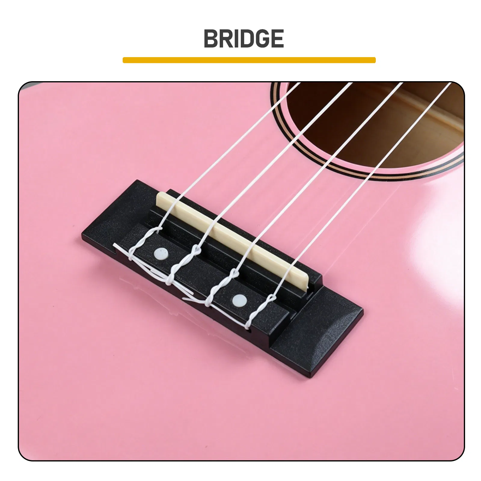 21in Linden wood body rosewood fingerboard ukulele, cotton bag, capo, strap, picks*2, tunerStringsDust cloth photo 8