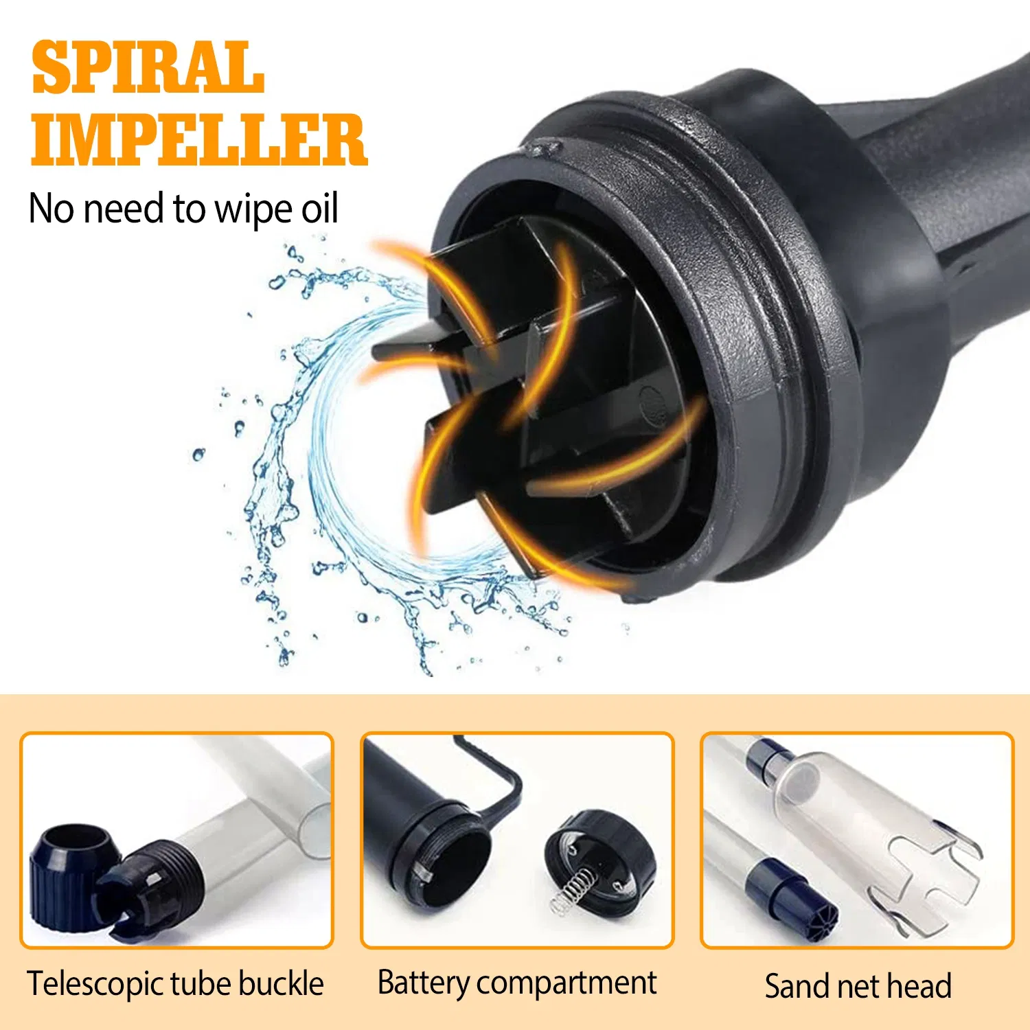2-in-1 Aquarium Gravel Cleaner & Siphon Pump, Battery Powered Dirt/Fish Waste Remover, Adjustable Tubes for Small/Medium/Large Fish Tanks photo 8