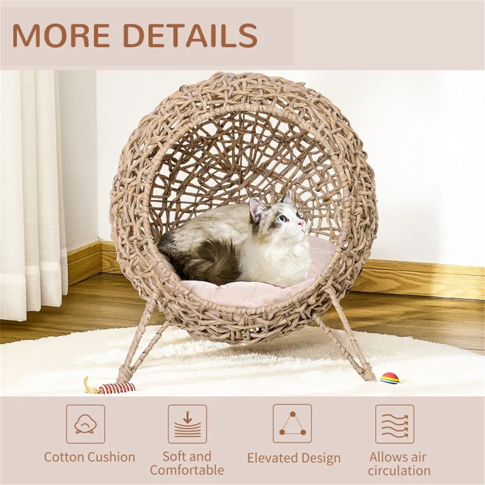 Cat Bed/Cat House -Beige photo 7
