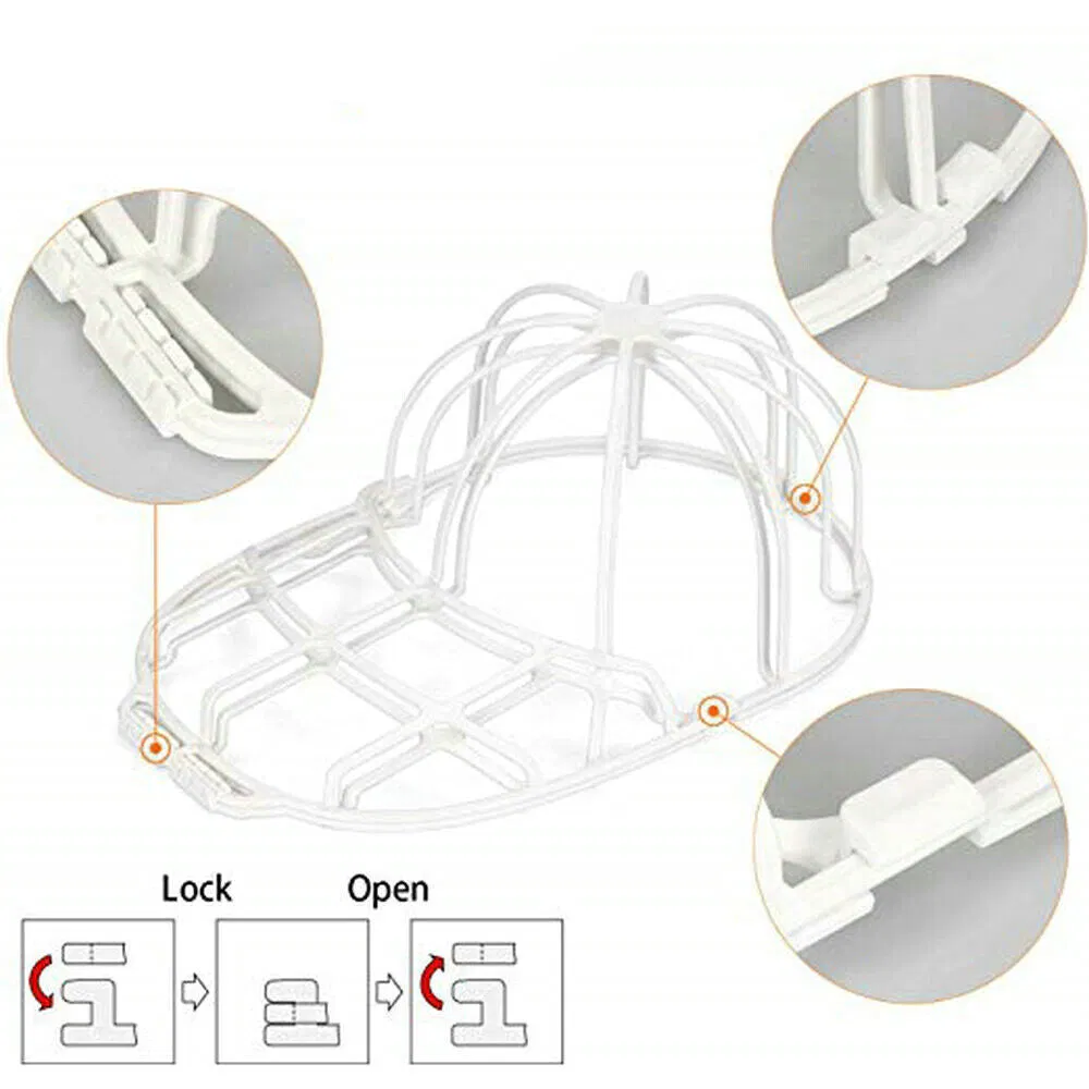 3 Pack Hat Washer Baseball Cap Cleaner Machine Washing Cage Holder Frame Net New photo 5