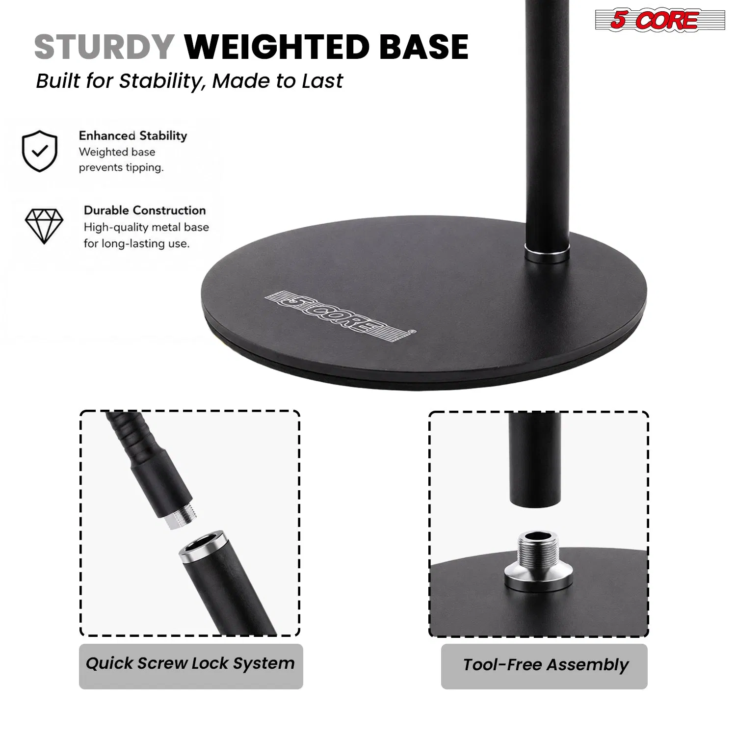 5Core Cell Phone Stand for Desk Adjustable Scissor Boom Arm Stands Tablet Cellphone photo 5