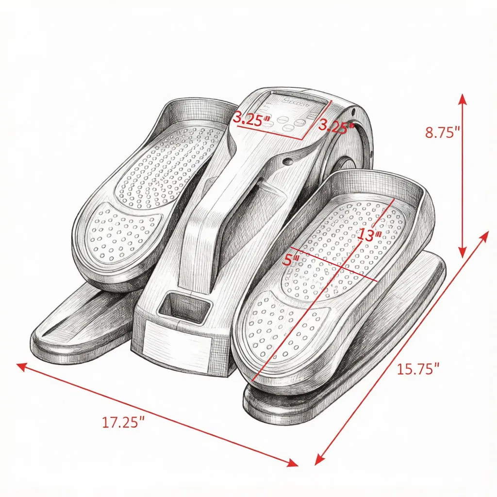 Under Desk Elliptical Machine | Powered Leg Exerciser, Adjustable Speed, Remote & LCD Display for Home Office photo 7