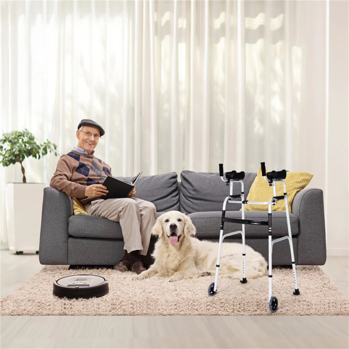 Foldable walking aids, toilet safety railings photo 8
