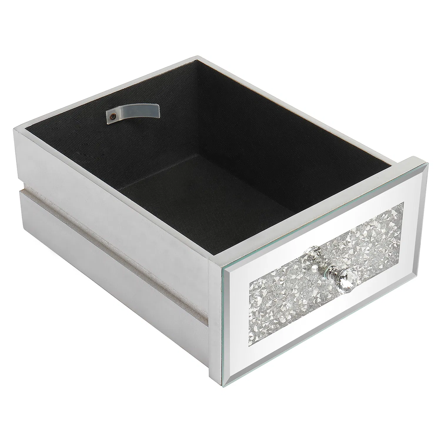FCH Silver MDF Mirror Surface Broken Glass Three Pumping Computer Desk photo 6