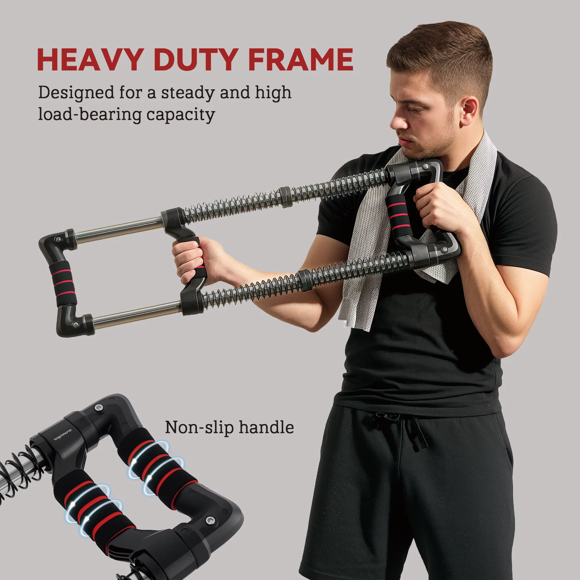 Chest Expander, Spring Chest Exerciser with 22-110 lbs Resistance for Men and Women Home Gym, Office or Travel photo 6