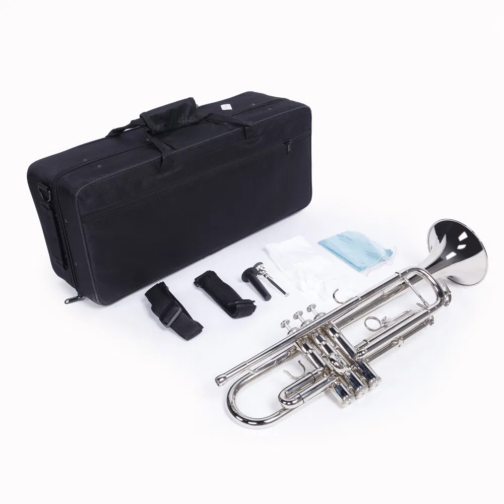 Nickelplated Drop B Adjustable Trumpet Gloves Set Silver photo 3