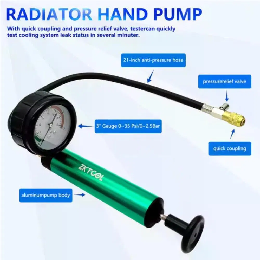 14Pcs Radiator Pressure Leak Detector, Automotive Cooling System Tester photo 7