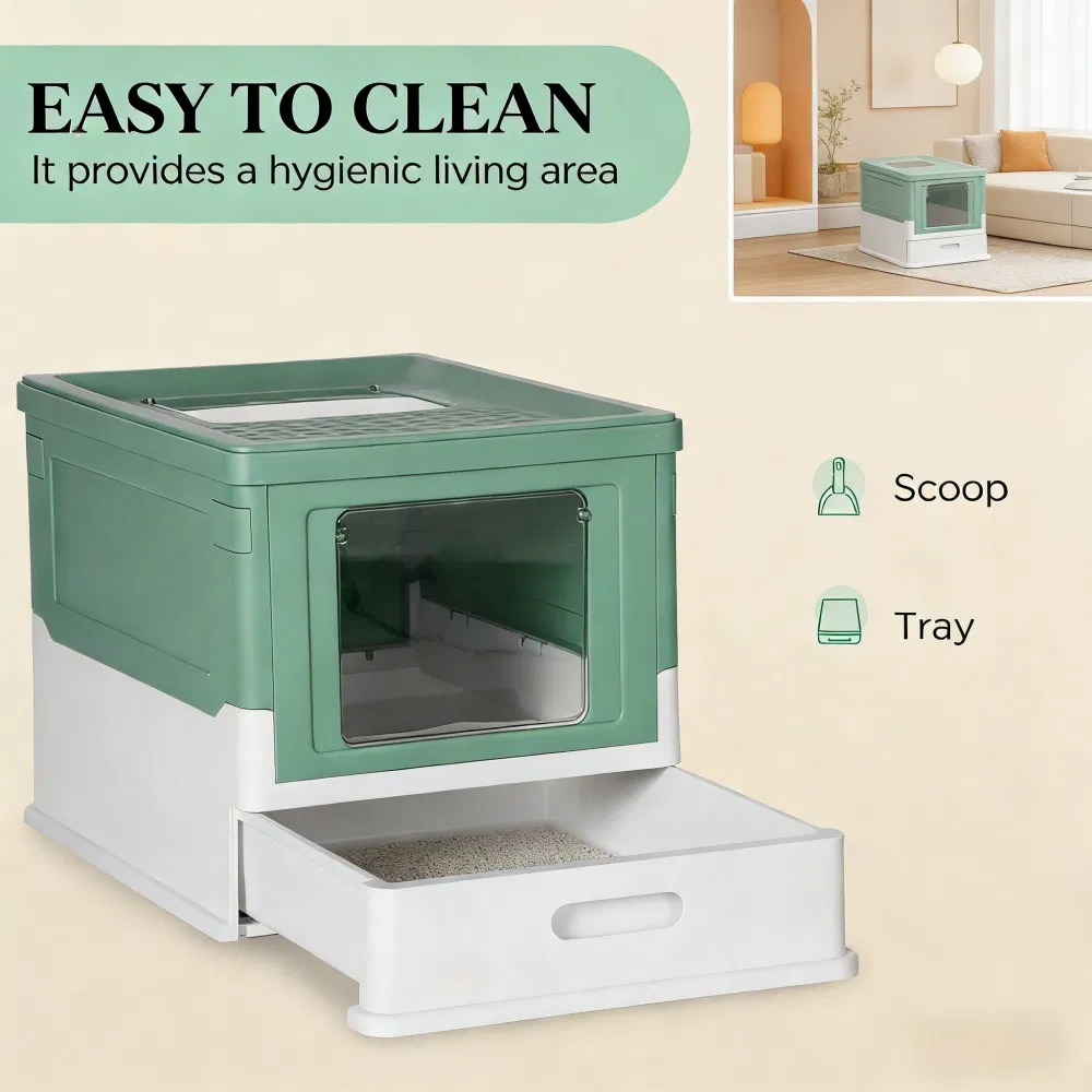 Stainless Steel Enclosed Litter Box for Cats photo 8
