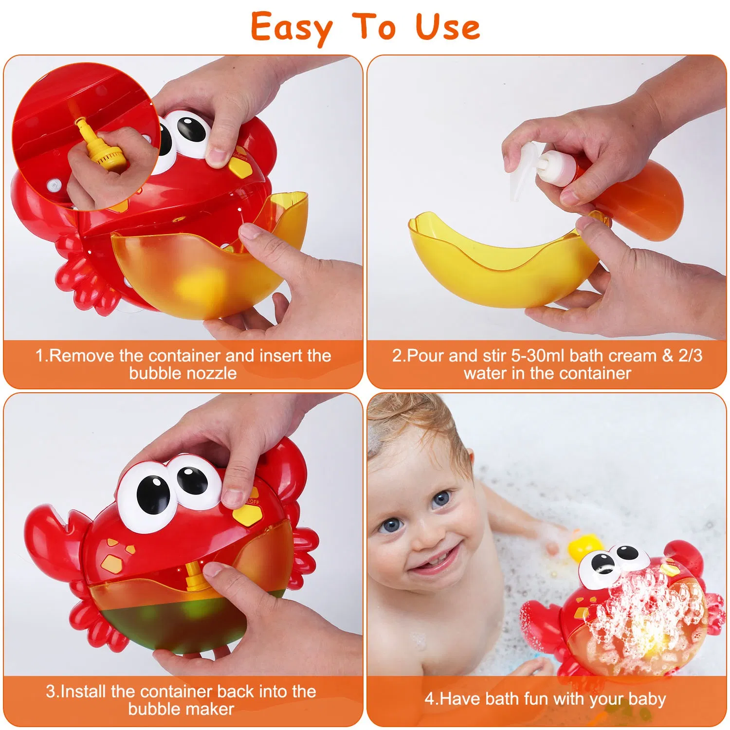 Frog Musical Bubble Bath Maker Baby Bath Toys for Bathtubs Toddler Bubble Machine for Bath Fun photo 3